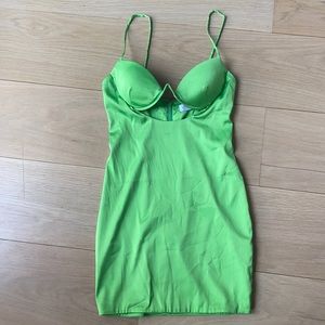 Neon green dress